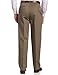 Haggar Men's Work To Weekend Khakis Hidden Expandable Waist No Iron Pleat Front Pant,Bark,38x30