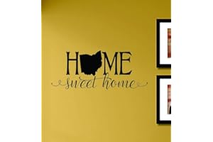 SLAP-ART Home Sweet Home Ohio State Vinyl Wall Art Decal Sticker