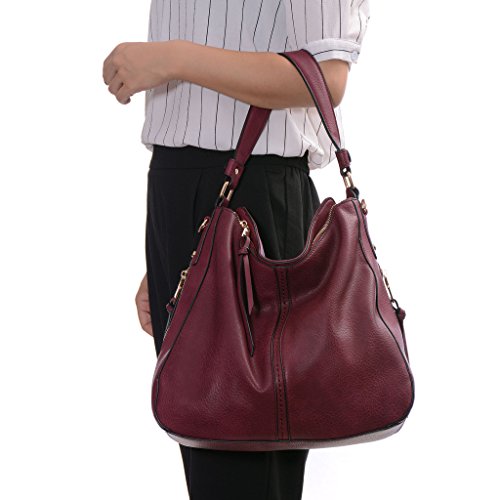 DDDH Vintage Hobo Handbags Shoulder Bags Durable Leather Tote Bags