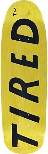 Tired UPPERCASE LOGO ON SIGAR SKATE DECK-9.25x32 w/MOB GRIP