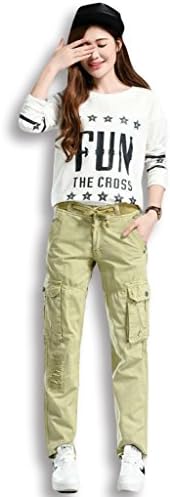 Lixmee Women'S Outdoor Straight Regular Cargo Pants _6613 Khaki XX-Large