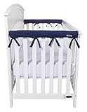 Trend Lab CribWrap Narrow 2 Short Fleece Rail Covers, Navy