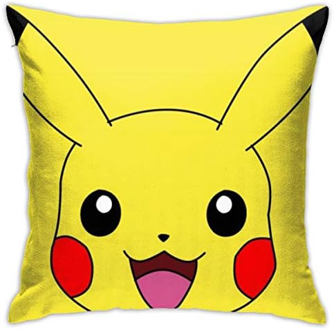 HHenry Cute Poke-mon Pika-chu Cotton Pillow Throw Cushion Cover Case 1818 Inch Home Decoration
