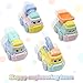 Lydaz Push and Go Cars Cartoon Friction Powered Trucks Toy for Baby Toddlers Boys Girls 1 2 3 Year Old(Set of 4)