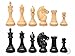 House of Chess - Ebonized/Boxwood Rio Staunton Chess Pieces - King Height: 4 Inch (102 mm) - 2 Extra Queens - Triple Weighted