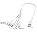 Gembonics Premium 4 in 1 Multi USB Charger Adapter Charging Cable Connector and Micro USB for iPhone 6 Plus 5 5S 5C iPad 4th Gen Air Mini iPod Touch 5th 7th Gen Samsung Galaxy S4 and More