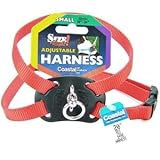 Size Right Adjustable Harness Red 30 to 38 Inches Girth with a Width of 1 in.