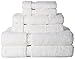 Chakir Turkish Linens Dobby Border Luxury Hotel & Spa Turkish Cotton Bath Bundle (White, 6-Piece Towel Set), 6 Count…