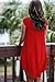Women's Short Sleeve Casual Loose T-Shirt Dress Red XL