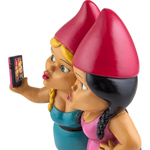 BigMouth Inc. The Selfie Sisters Garden Gnome Patio, Lawn & Garden, Outdoor Décor, Garden Sculptures & Statues, Outdoor Statues