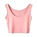 Micmall Women's Tanks & Camis Camisole Short U-Neck Tight-Fitting Thin Crop Vest