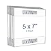 NIUBEE 5x7 inch Wall Mount Acrylic Sign Holder with Double Sided Tape Adhesive for Office, Home, Store, Restaurant, No Drilling - Horizontal (6 Pack)
