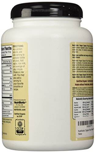 Nutribiotic Organic Rice Protein, Plain ,600gms