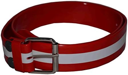 Flosay Snap on Belt Red White (Large-38~40)