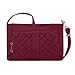 Travelon Anti-theft Signature Quilted E/w Slim Bag Travel Shoulder Bag, Ruby