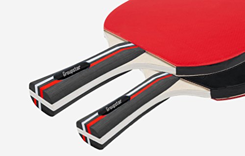 Pro Ping Pong Paddle Set - (Set of 4 Rubber Paddles & 8 Balls) Table Tennis Racket & Ping Pong Balls for Adults, Kids and Family Entertainment, or Professional Practice, Travel Holder Case Included