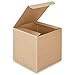 A1 Bakery Supplies Preimer Kraft Pinstripe Brown Treat Gift Boxes (4 x 4 x 4 Inch)