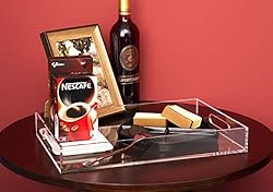 KEVLANG Clear Sturdy Acrylic Serving Tray with