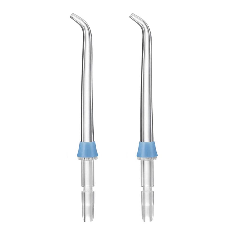 2Pcs Replacement Classic Jet Tips for Waterpik Flosser WP100 WP250 WP300 WP450 WP660 WP900Other Oral Irrigators(Blue)