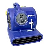 OdorStop OS2800 Heavy Duty Air Mover and Carpet Dryer, 3/4 HP, 3-Speed, GFCI Outlet, Carpet Clamp, Unbreakable Roto-Molded Housing, 25' Yellow Power Cord w/Lighted End, Throws Air 100 Feet