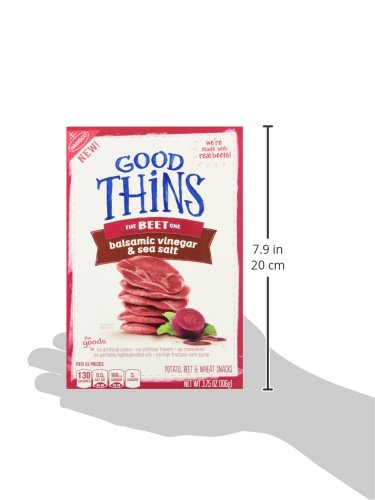 Good Thins Beet Crackers with Balsamic Vinegar & Sea Salt, 3.75 Ounce Box (Pack of 6)