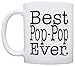 ThisWear Father's Day Gift for Grandpa Best Pop-Pop Ever Gift 11oz Ceramic Coffee Mug with Handle