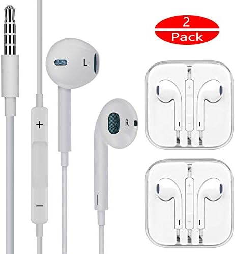 Earbuds/Earphones/Headphones FUELUS Wired/Noise Isolating Earplugs Stereo Bass Headphones with Built-in Microphones & Volume Control ๏ผCompatible iPhone 6 /iPad Samsung/Android/MP3 All 3.5mm Devices