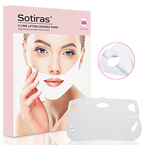 V Shaped Slimming Face Mask | Double Chin Reducer for Firming Moisturizing & Contour Lifting | Instant Lift Strap Wrinkles Remover | V-Line Beauty Band Patch with Collagen Vitamin E & C – 5 Pack