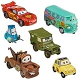 Disney Pixar Cars - Lightning McQueen Pit Crew - 6 Figure Play Set - In Display Box