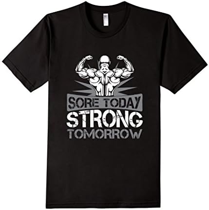 Men's Sore Today Strong Tomorrow Workout Shirt Medium Black