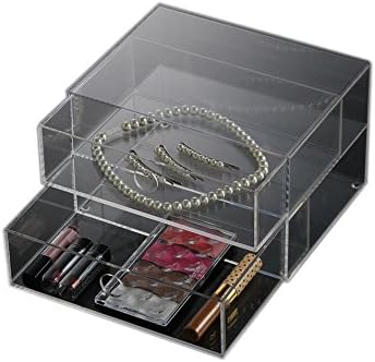 Lafun Multi Style Acrylic Comestic Makeup Organizer Storage 7.8L X 6W X 4.7H Inches