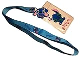 Disney's Lilo & Stitch Movie STITCH Character ID Holder LANYARD Keychain w/Charm