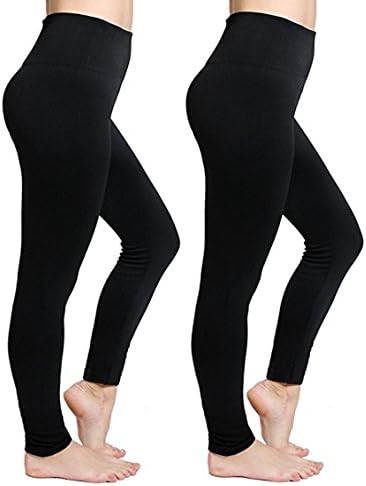 CakCtonWomen Fleece Lined Leggings High Waisted Thermal Leggings Cotton Seamless Winter