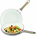 WearEver C944S264 Pure Living Ceramic 8-Inch and 10-Inch Fry Pan Set, Gold