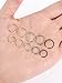 Mudder Nose Ring Hoop Cartilage Hoop Body Jewelry Piercing for Ear Cartilage Lip Nose, 20 Gauge, 10 Piece