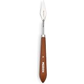 MEEDEN Artist Spatula Palette Knife: 8.86" Flexible Stainless Steel, #4 | Art Pallet Scraper Knife with Wood Handle for Canvas, DIY Crafts