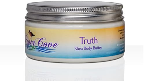 Piper Cove Truth (Maple Honey) Shea Body Butter with Grapeseed Oil Promotes Collagen Production to Soothe Dry, Damaged Skin (8 oz)