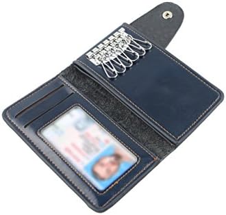 July Leather Key Case Id Holder Wallet with 6 Key Chain for Men&amp;Women
