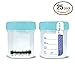 Sterile Urine Specimen Collection Cups with Temperature Strip and Lid, 90ml (27 Pack)