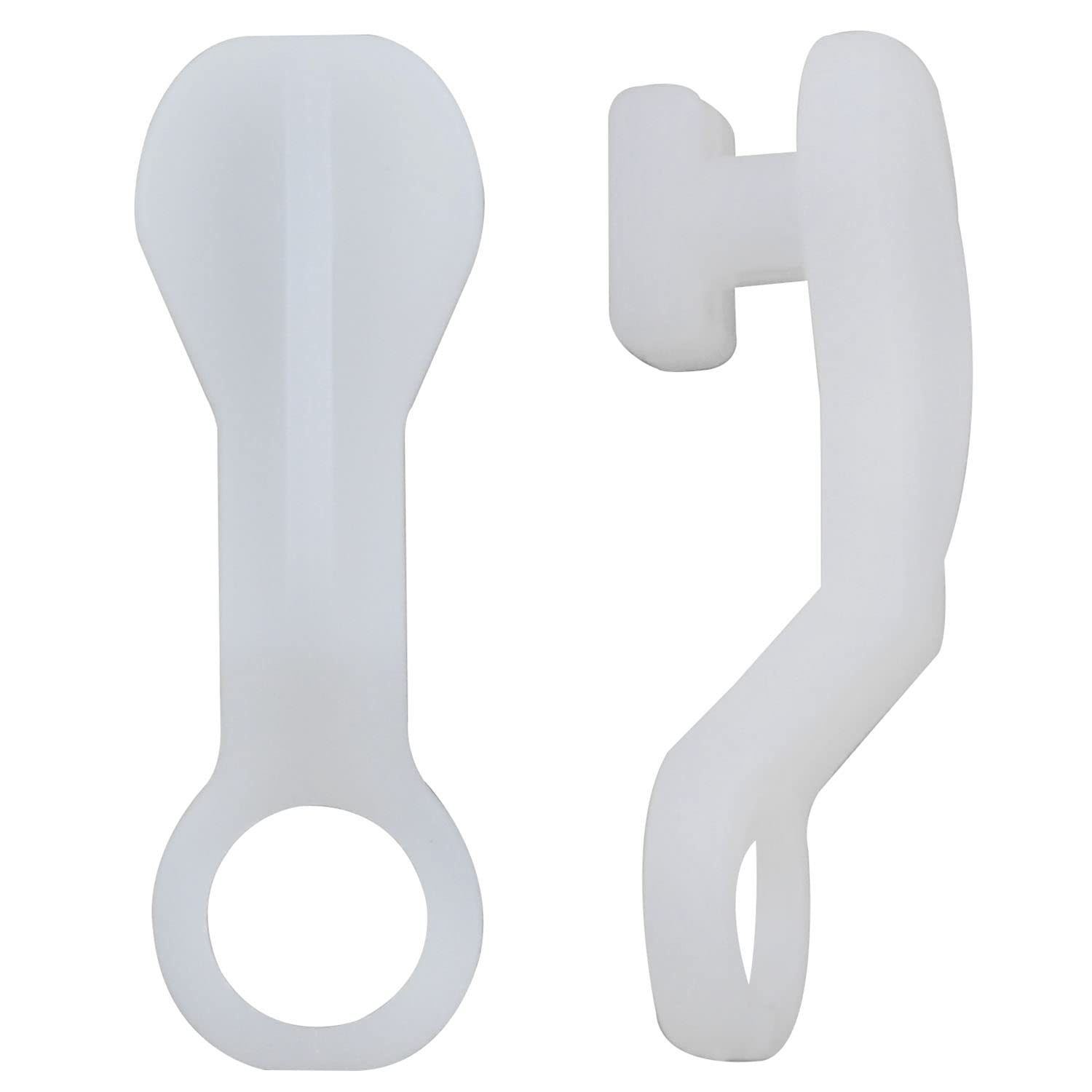 Photo 1 of Drapery Carrier Slides ZZLZX 50PCS White Ceiling Curtain Track Set for Standard White Traverse Rods