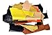 Leather Scraps, Premium Italian Leather Pieces, Sheets, and Strips, Genuine Leather Fabric for Craft and Accessory Making, Perfect Earring and Jewelry Crafting Material (2 Lbs Increments)