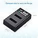 Powerextra Dual Battery Charger with USB LCD Display for Canon NB-13L Battery