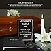 JC Classics Funeral Guest Book | Memorial Guest Book Hardcover | Guestbook for Sign In, Condolence | In Loving Memory in Silver Foil | Silver Pen and Memory Table Card Sign Included (Black-Plain)