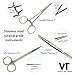 Stainless Steel 3 Tool Instrument Suture Set/Kit with 12 Assorted Sutures for Medical and Vet Students; Tactical and Emergency Training.