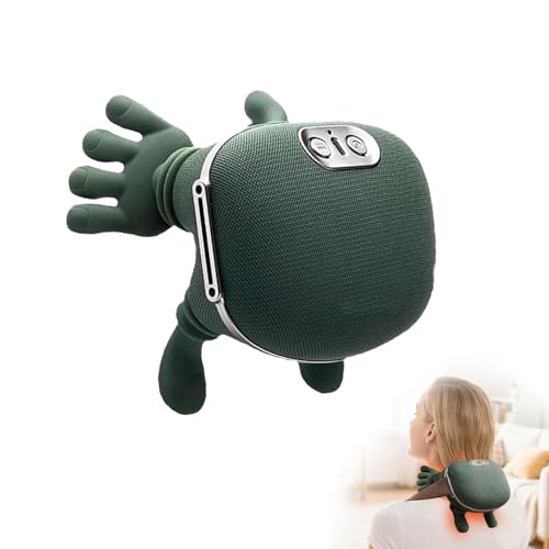 4D Heated Neck Massager – USB Rechargeable Neck and Back Massager with 3 Massage Modes & 2 Heat Levels, Simulated Hand Deep Tissue Massage for Pain Relief, Muscle Relaxation & Gifts for Seniors