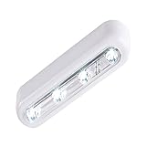 Touch Tap Light, MerryNine DIY Stick-on Anywhere 4-LED Closet Light Motion Activated, Battery-Operated Touch Tap Light for Closets, Cabinet, Attics, Garages, Storage Room, Car, Sheds