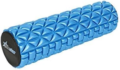 Tenstar Fitness Massage Foam Roller Therapy with Cover (Blue26 cm)