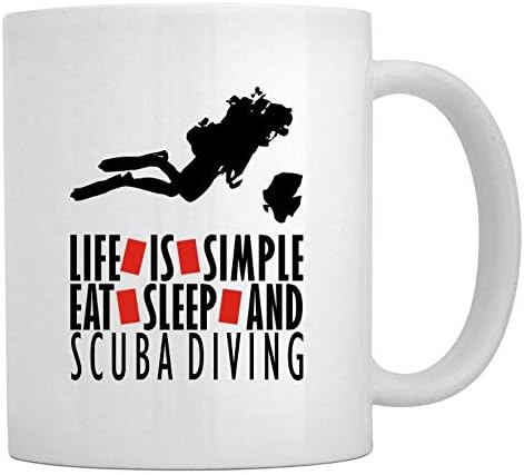 Life is Simple EAT, Sleep Scuba Diving Mug