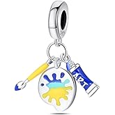 CYCUFF 925 Sterling Silver Charms Suitable for Bracelets Charms Beads, Charm Necklaces Jewellery Gift for Women (Painted Trio Charms)