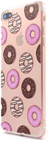 Caselegance_ iPhone 7 Plus 5.5" Hand Drawn Watercolor Cute Beautiful Fairy Clear TPU Slim Fit Flexible Phone Case (Pink Donuts)